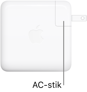 USB-C-strømforsyningen på 61 W eller 96 W.