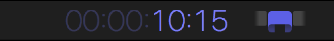 Zone d’affichage du timecode présentant la durée d’un plan
