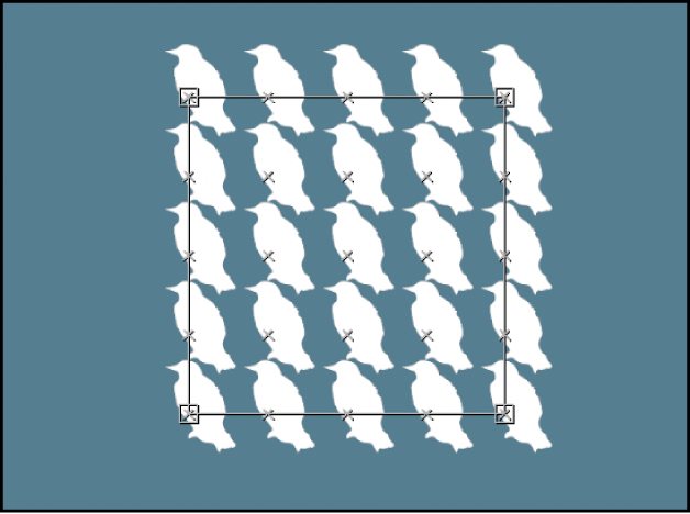 Canvas showing replicator bounding box