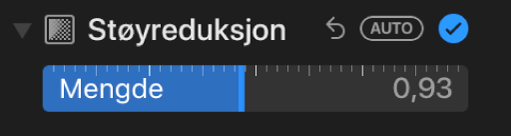 Støyreduksjon-skyveknappen i Juster-panelet.