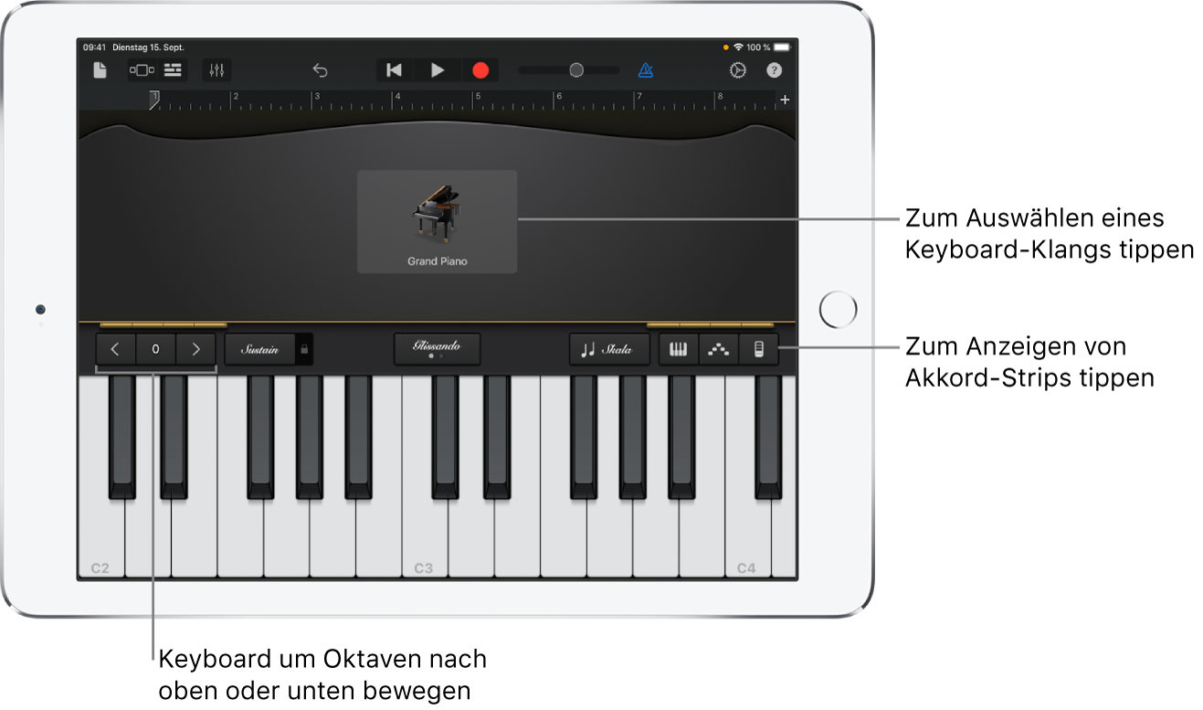 Touch-Instrument „Keyboard“