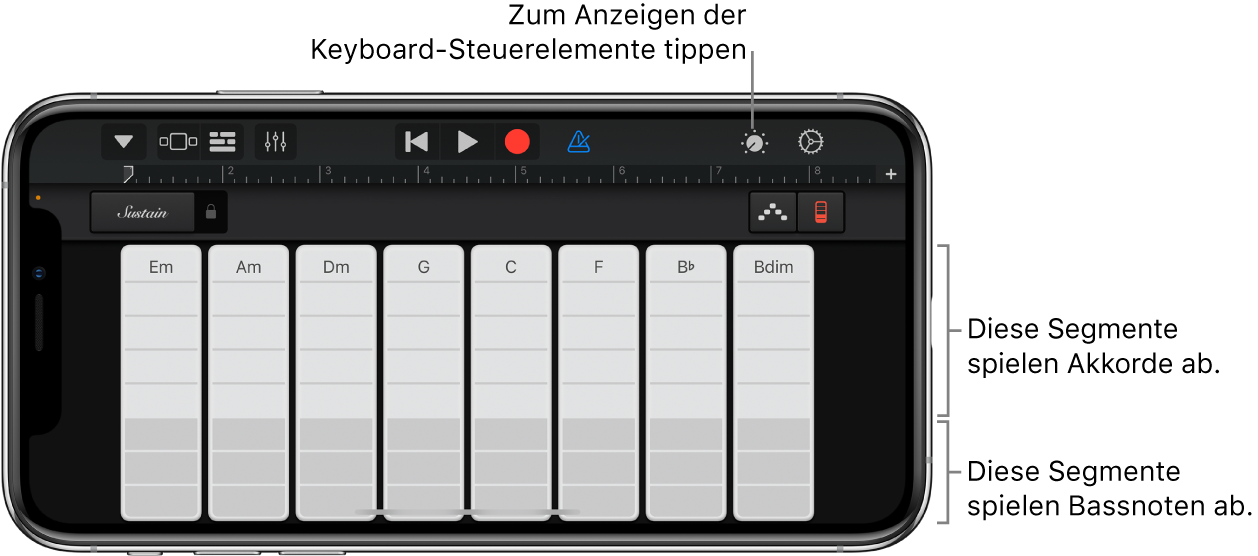 Keyboard-Akkord-Strips