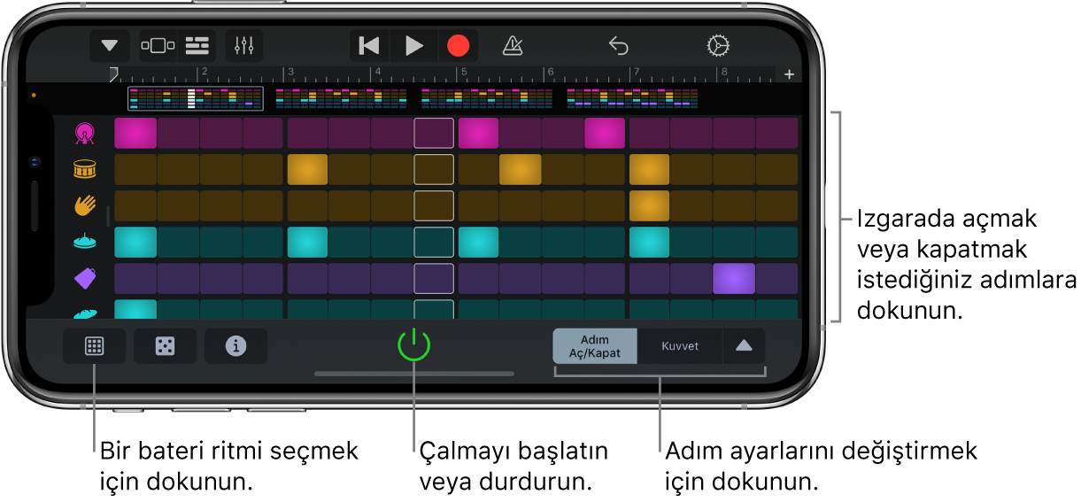 Ritim Oluşturucu Dokunmatik Müzik Aleti