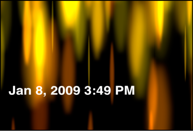 Canvas showing Time Date generator displaying date and time in hours and minutes