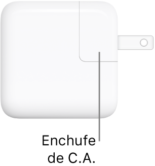 El adaptador de corriente USB-C de 30 W.