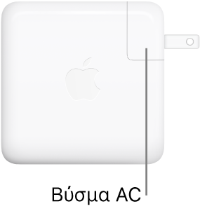 Το τροφοδοτικό USB-C 61 W ή 96 W.