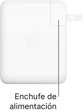 El adaptador de corriente USB-C de 140 W.