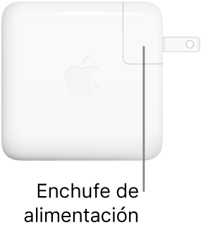 El adaptador de corriente USB-C de 67 W o 96 W.