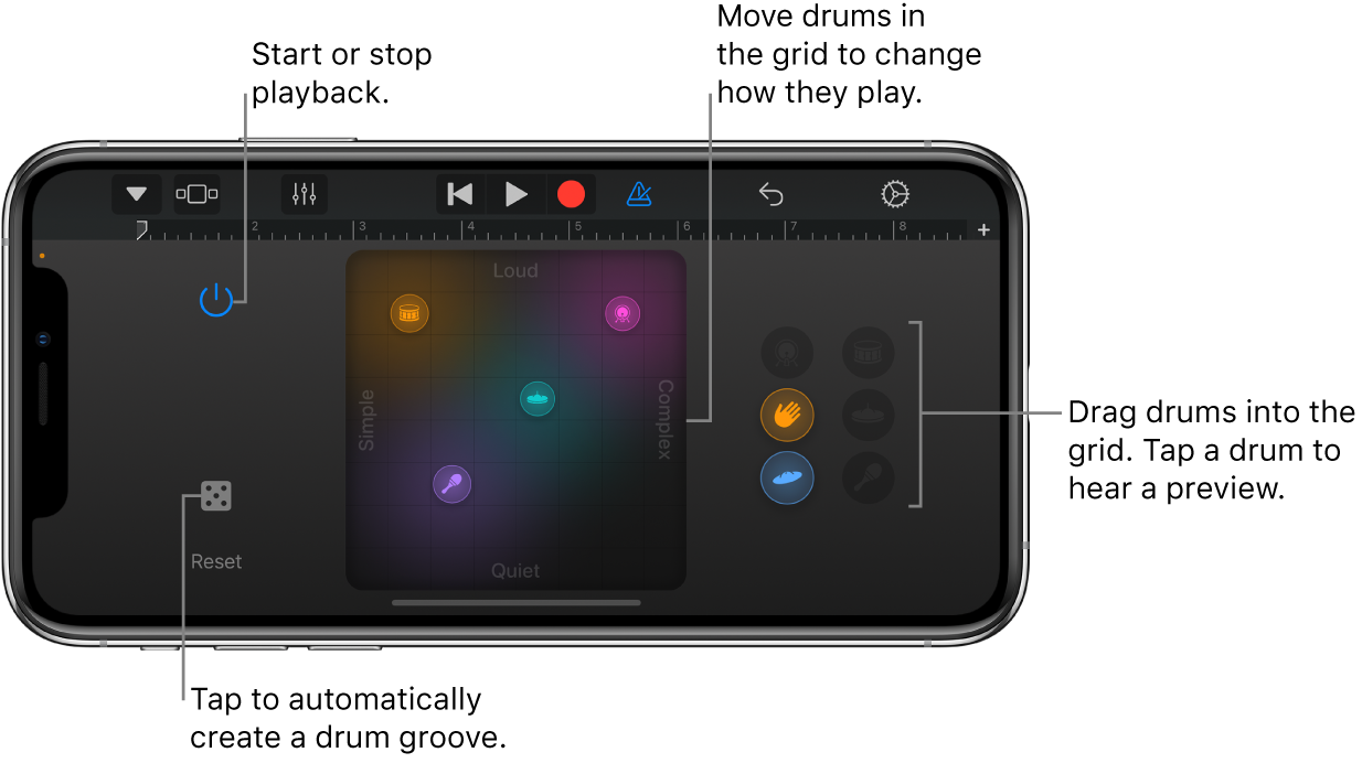 Smart Drums Touch Instrument