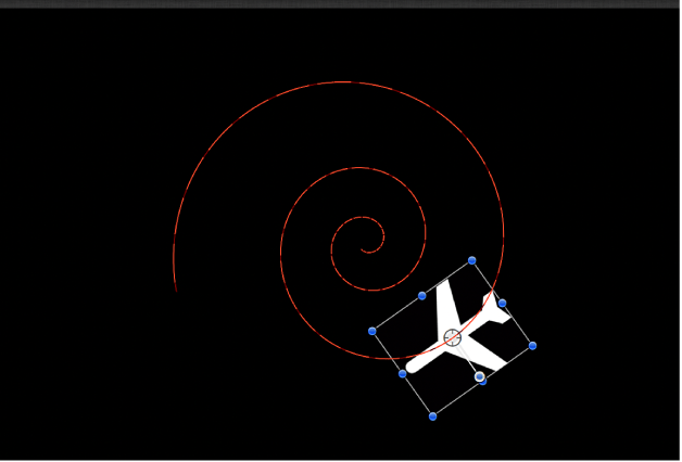 Object with Snap Alignment to Motion applied