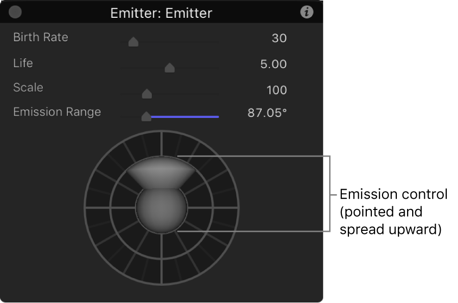 显示 3D 发射器控制的 HUD