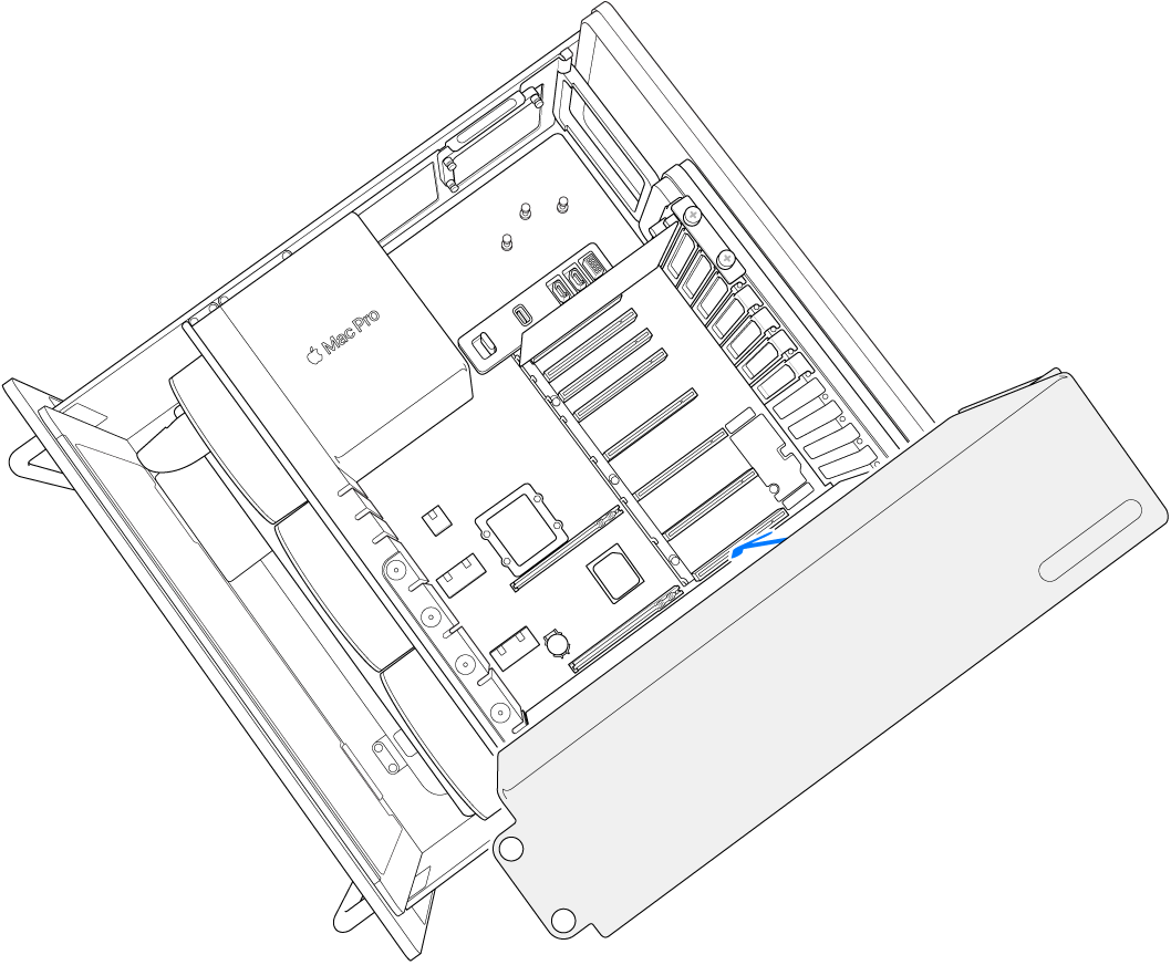 Pushing a module into place.