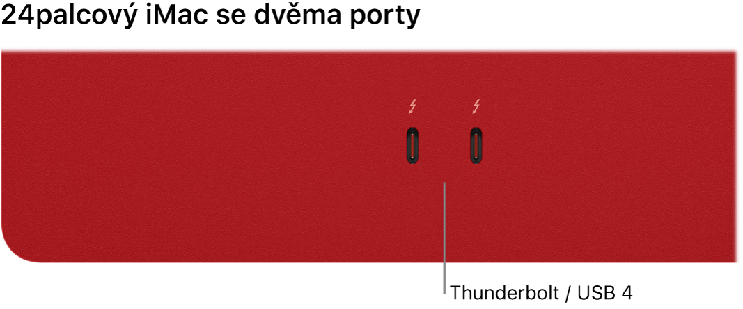 iMac se dvěma porty Thunderbolt / USB 4