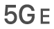 The 5G E status icon.