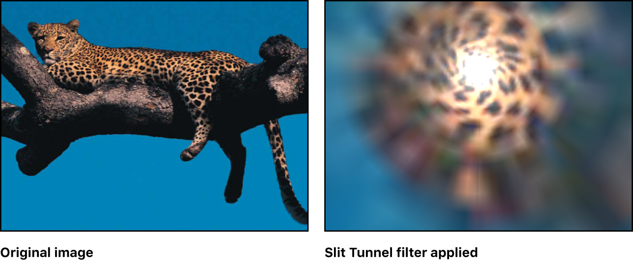 Canvas showing effect of Slit Tunnel filter