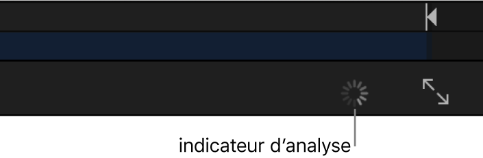 Indicateur d’analyse dans la barre d’outils du canevas