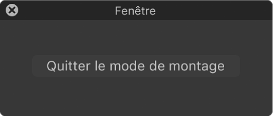 Fenêtre « Quitter le mode de modification de l’habillage »