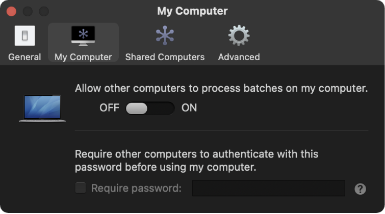 My Computer preferences pane