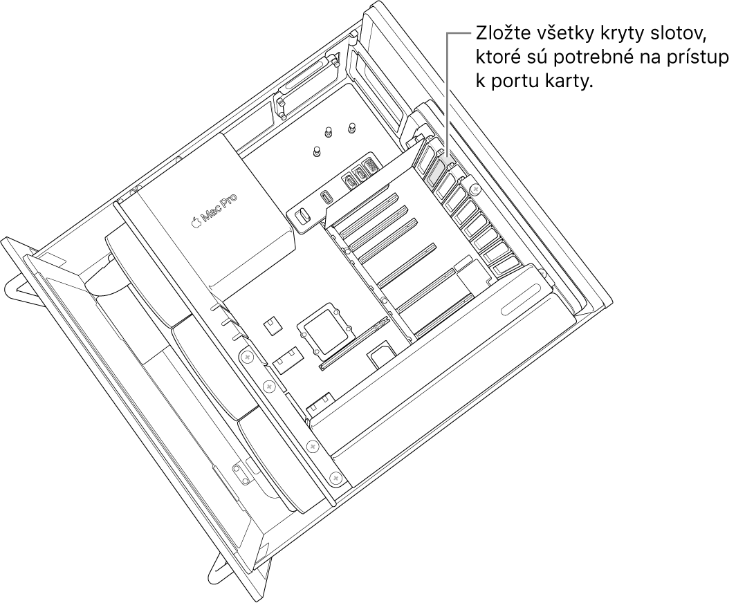 Odstránenie krytov slotov.