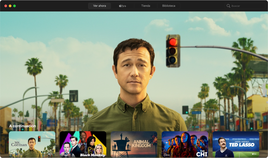 Una ventana de la app Apple TV que muestra la vista “Ver ahora.”