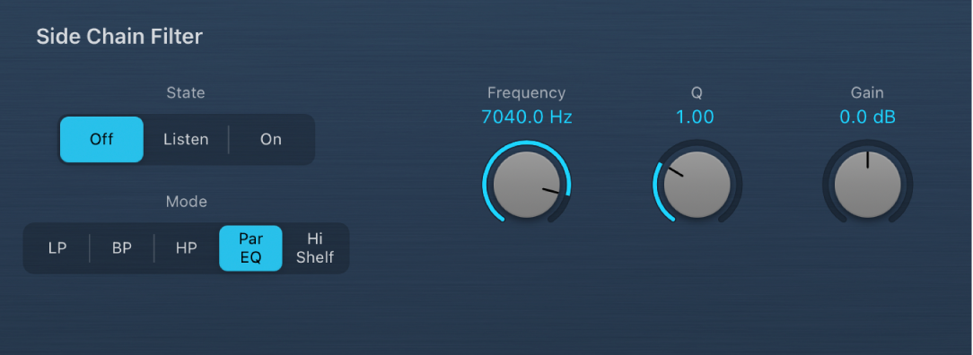 Abbildung. Compressor – Sidechain-Parameter