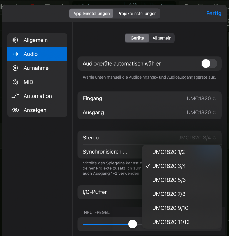 Abbildung. Das Dialogfenster „AirPlay“.