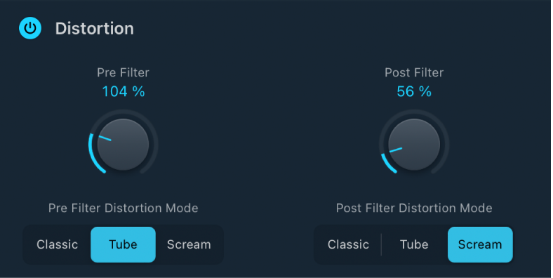 Abbildung. Parameter „AutoFilter Distortion“