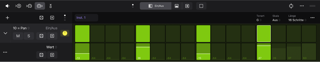 Abbildung. Step Sequencer-Automation: