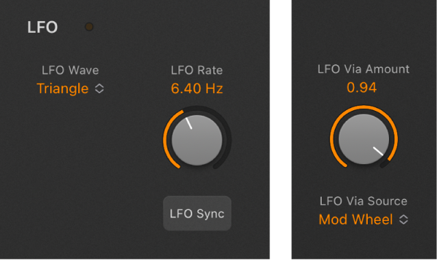 Abbildung. LFO-Parameter von Retro Synth.