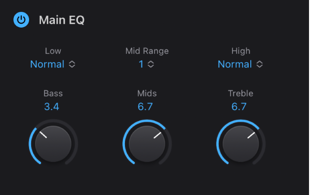 Figure. Main EQ parameters.