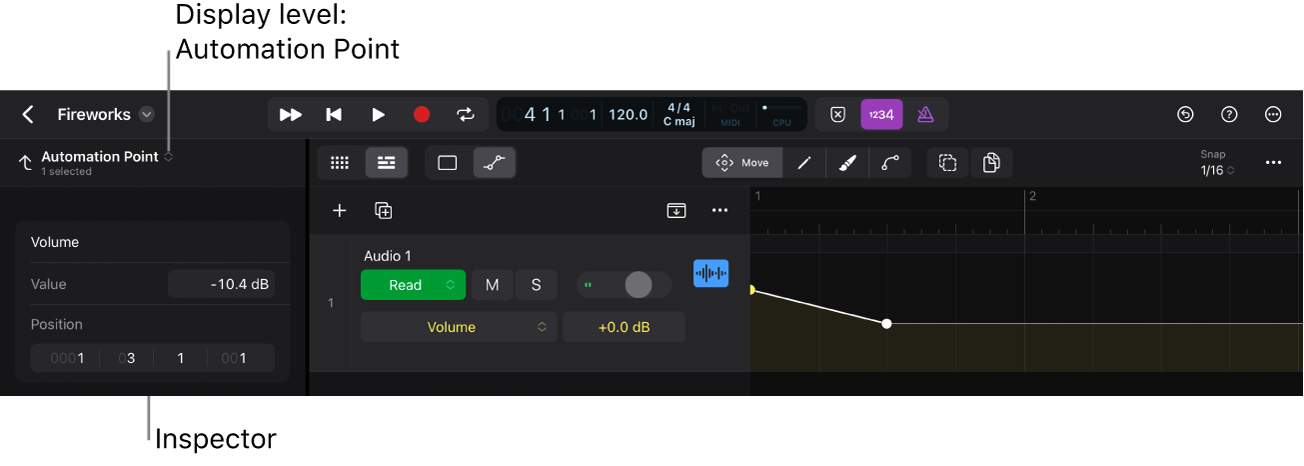 Figure. Automation Point inspector.