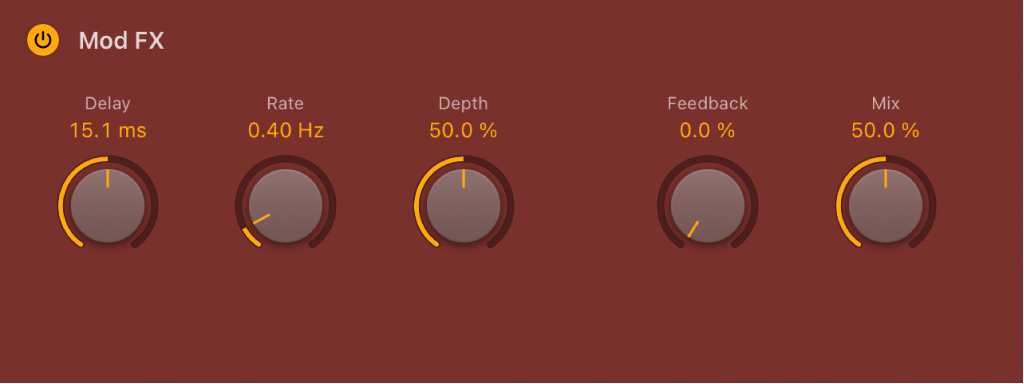 Figure. Step FX Mod FX parameters.