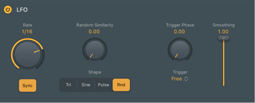 Figure. Modulator LFO parameters.