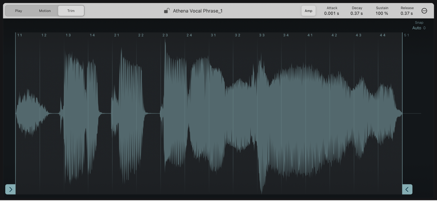 Figure. Sample Alchemy Trim mode.