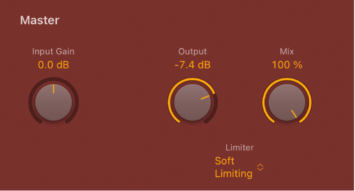 Figure. Phat FX XY pad and Assign X and Assign Y parameters.