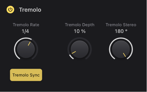 Figure. Vintage Electric Piano Tremolo parameters.