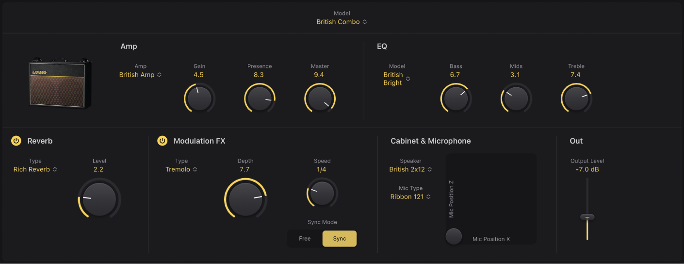 Figure. Amp Designer window.