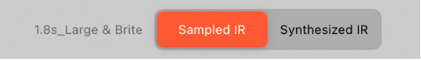 Figure. Space Designer Sampled IR and Synthesized IR buttons.