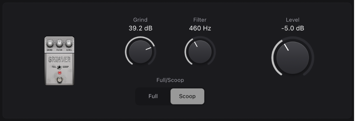 Figure. Grinder stompbox window.