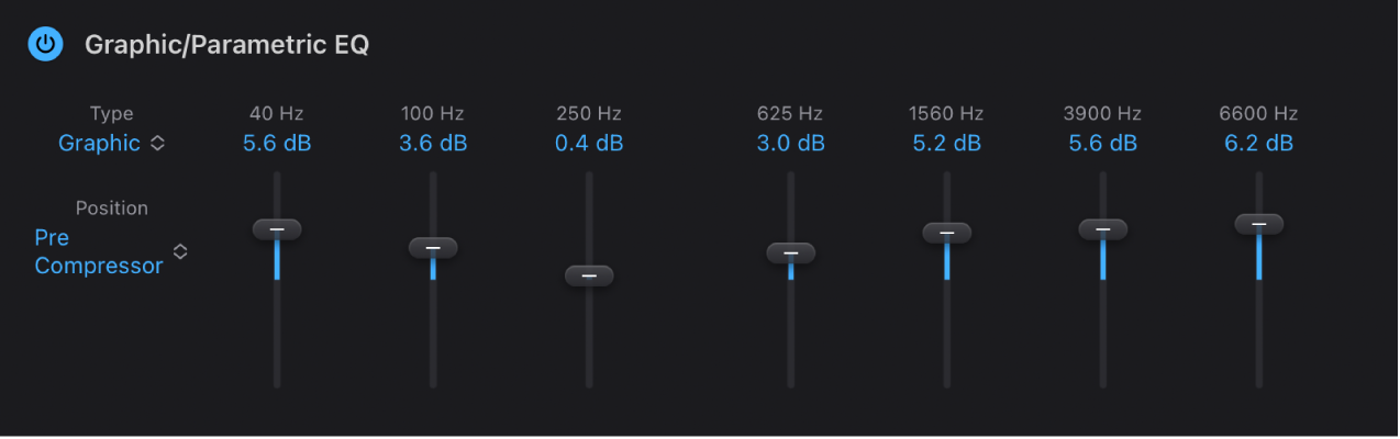 Figure Graphic EQ parameters.