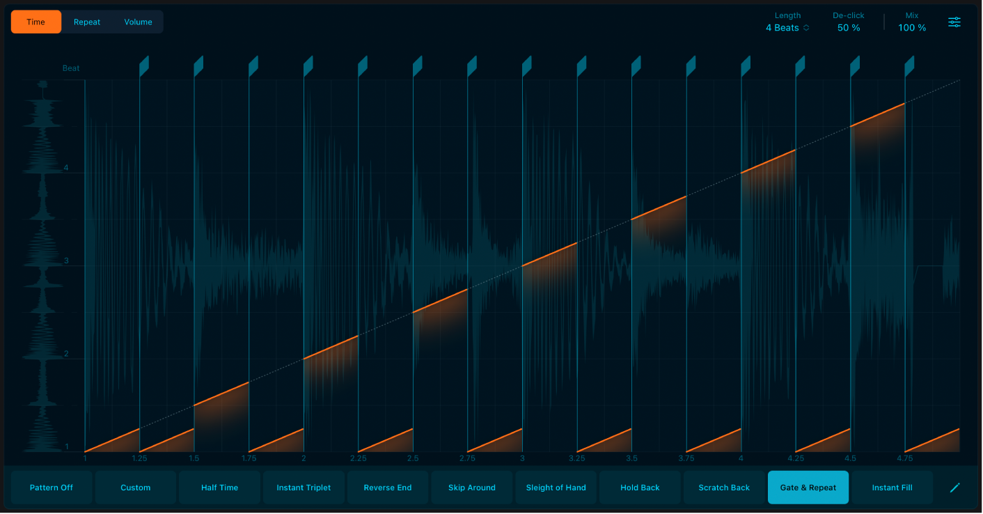 Figure. Time mode in Beat Breaker.