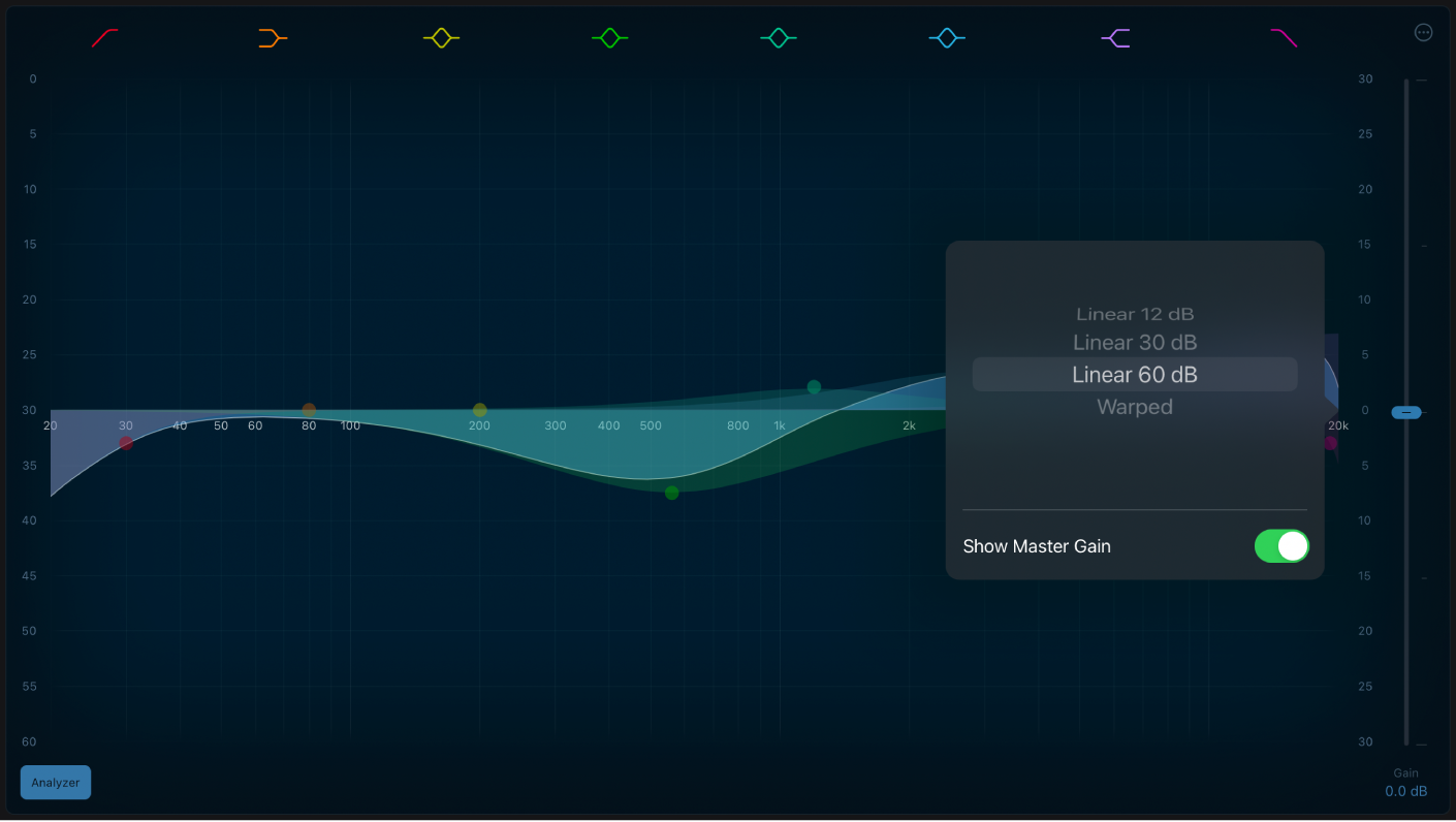 Figure. Channel EQ Master scale offset adjustment.