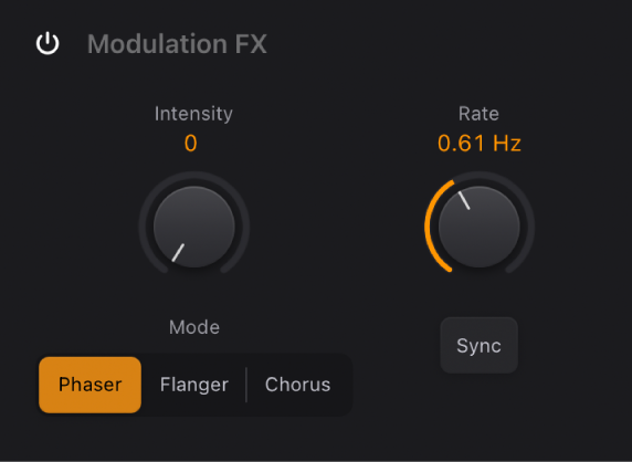 Ilustración. Parámetros de Modulation FX de Vintage Clav.