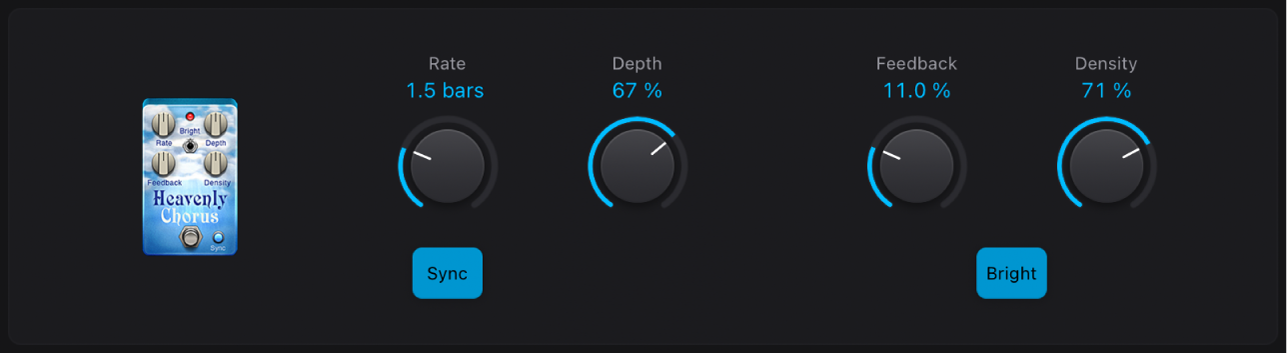 Figure. Fenêtre stompbox Heavenly Chorus.