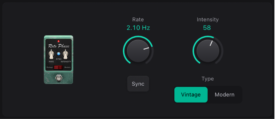 Figure. Fenêtre stompbox Roto Phase.