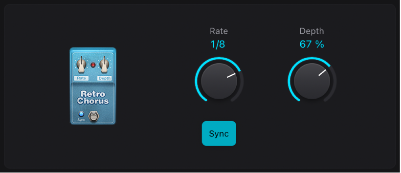 Figure. Fenêtre stompbox Retro Chorus.