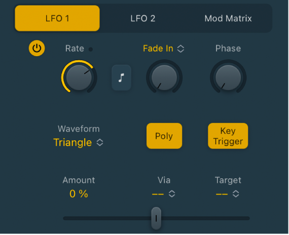 Figure. Paramètres LFO de Quick Sampler.