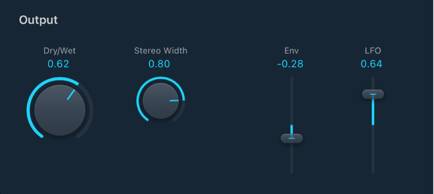 Figure. Commandes Output de Ringshifter.