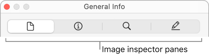 The Image inspector panes.