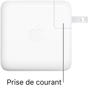 L’adaptateur secteur USB-C 67 W.